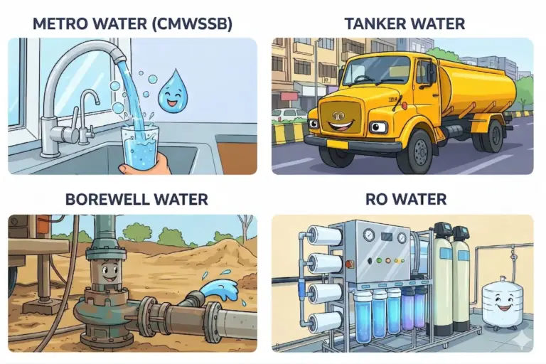 METRO WATER (CMWSSB),TANKER WATER,BOREWELL WATER,RO WATER Testing in chennai.