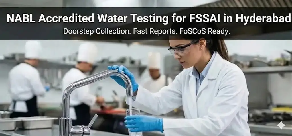 NABL Accredited Water Testing services in Hyderabad for FSSAI compliance